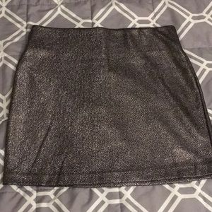 BCBGeneration Sparkly Silver Skirt